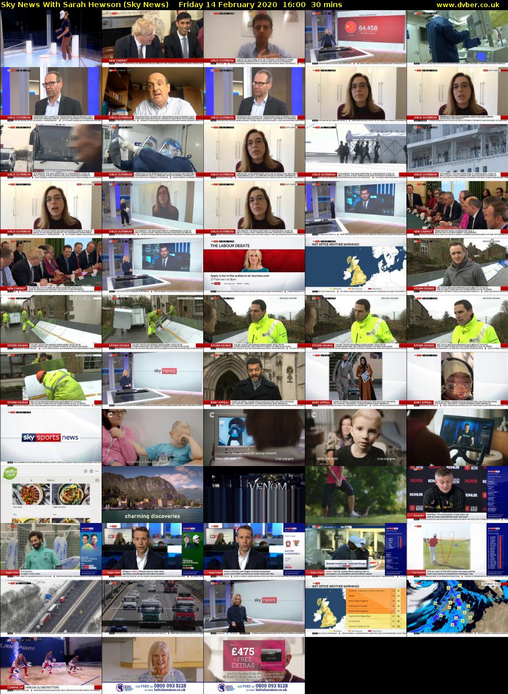 Sky News With Sarah Hewson (Sky News) Friday 14 February 2020 16:00 - 16:30