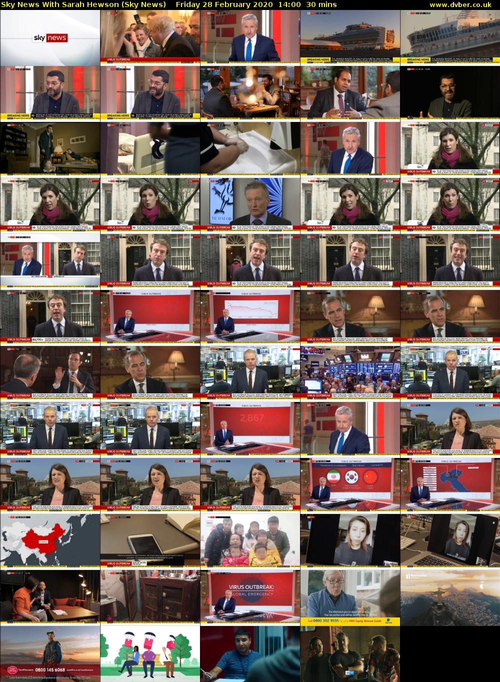 Sky News With Sarah Hewson (Sky News) Friday 28 February 2020 14:00 - 14:30