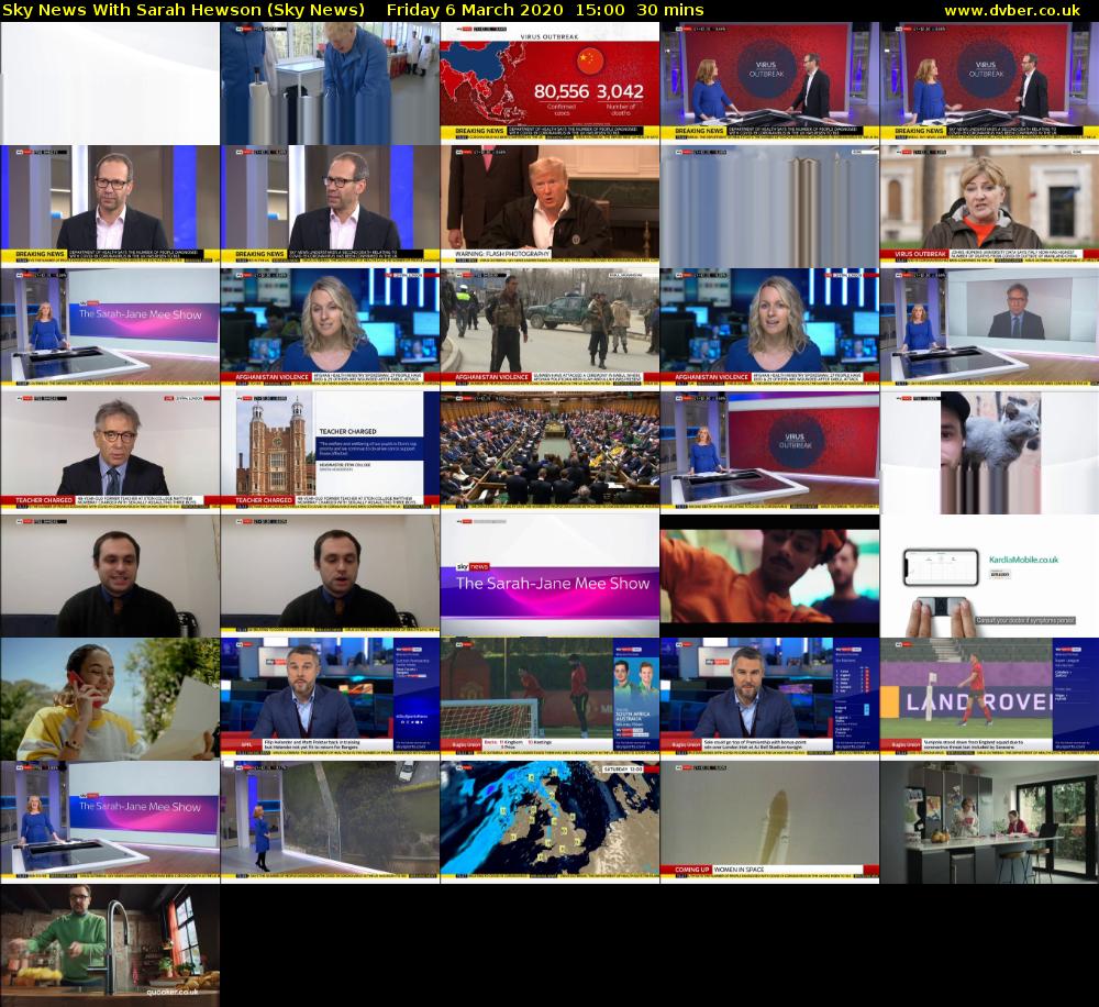Sky News With Sarah Hewson (Sky News) Friday 6 March 2020 15:00 - 15:30