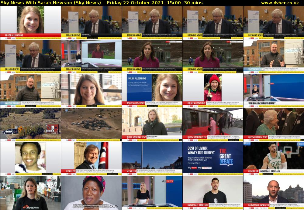 Sky News With Sarah Hewson (Sky News) Friday 22 October 2021 15:00 - 15:30