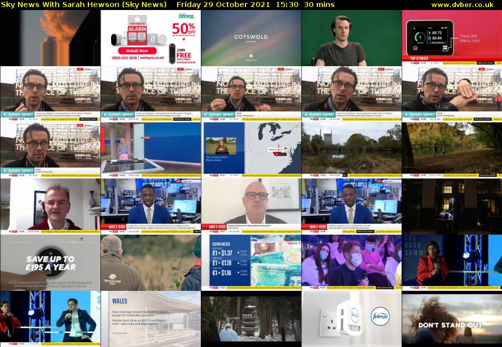 Sky News With Sarah Hewson (Sky News) Friday 29 October 2021 15:30 - 16:00