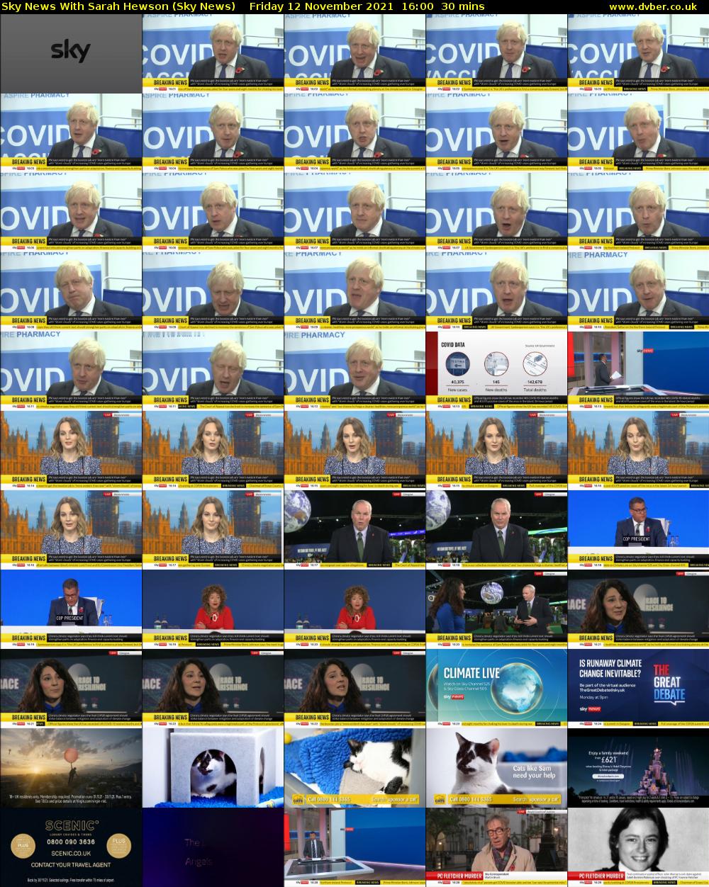 Sky News With Sarah Hewson (Sky News) Friday 12 November 2021 16:00 - 16:30
