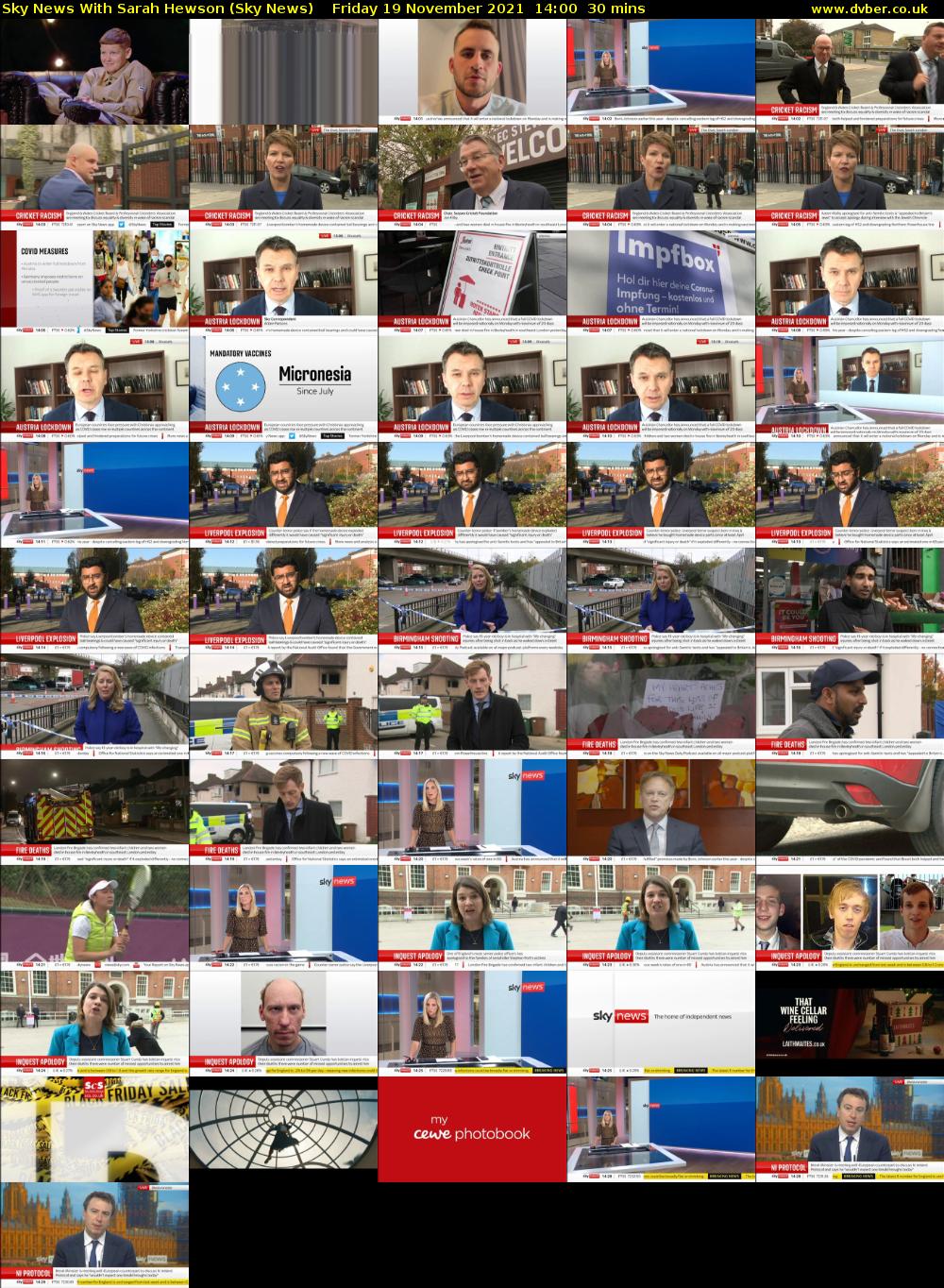 Sky News With Sarah Hewson (Sky News) Friday 19 November 2021 14:00 - 14:30