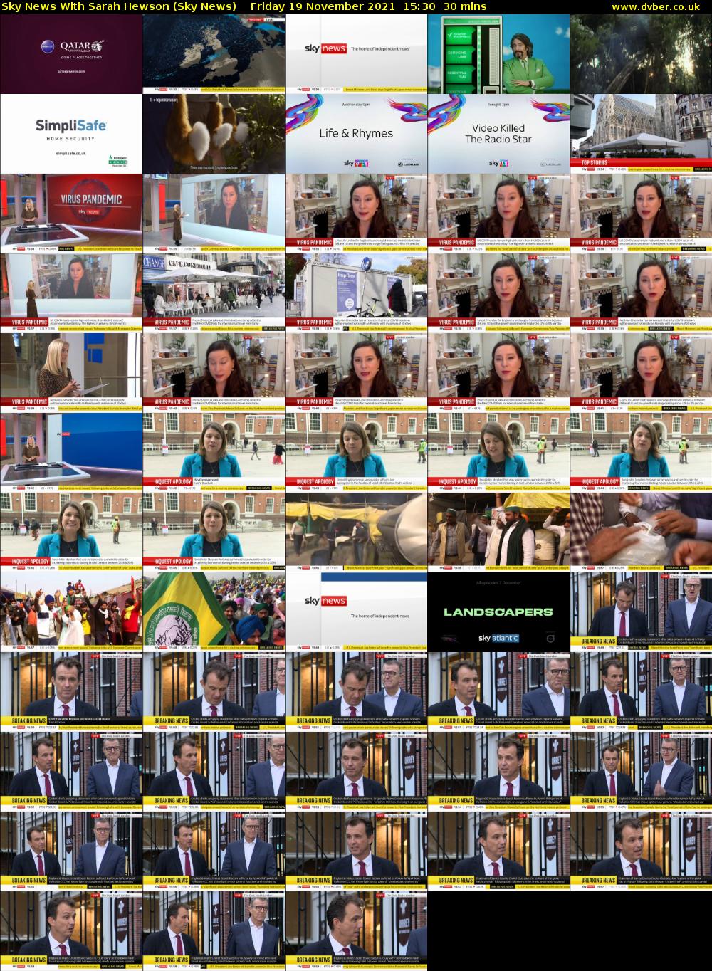 Sky News With Sarah Hewson (Sky News) Friday 19 November 2021 15:30 - 16:00