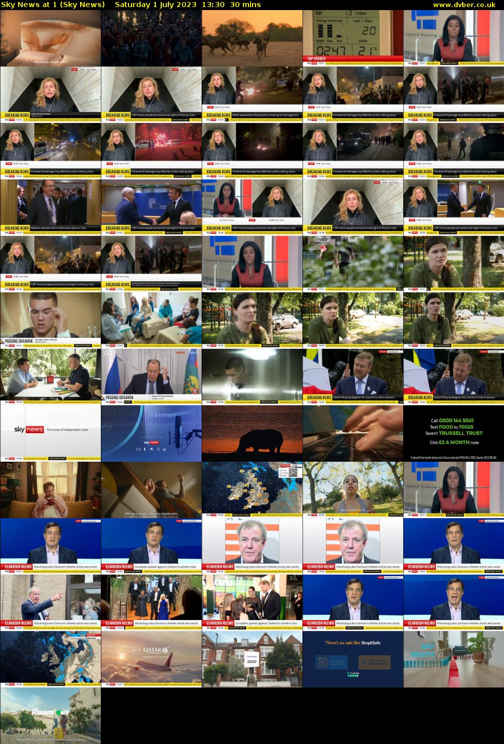 Sky News at 1 (Sky News) Saturday 1 July 2023 13:30 - 14:00