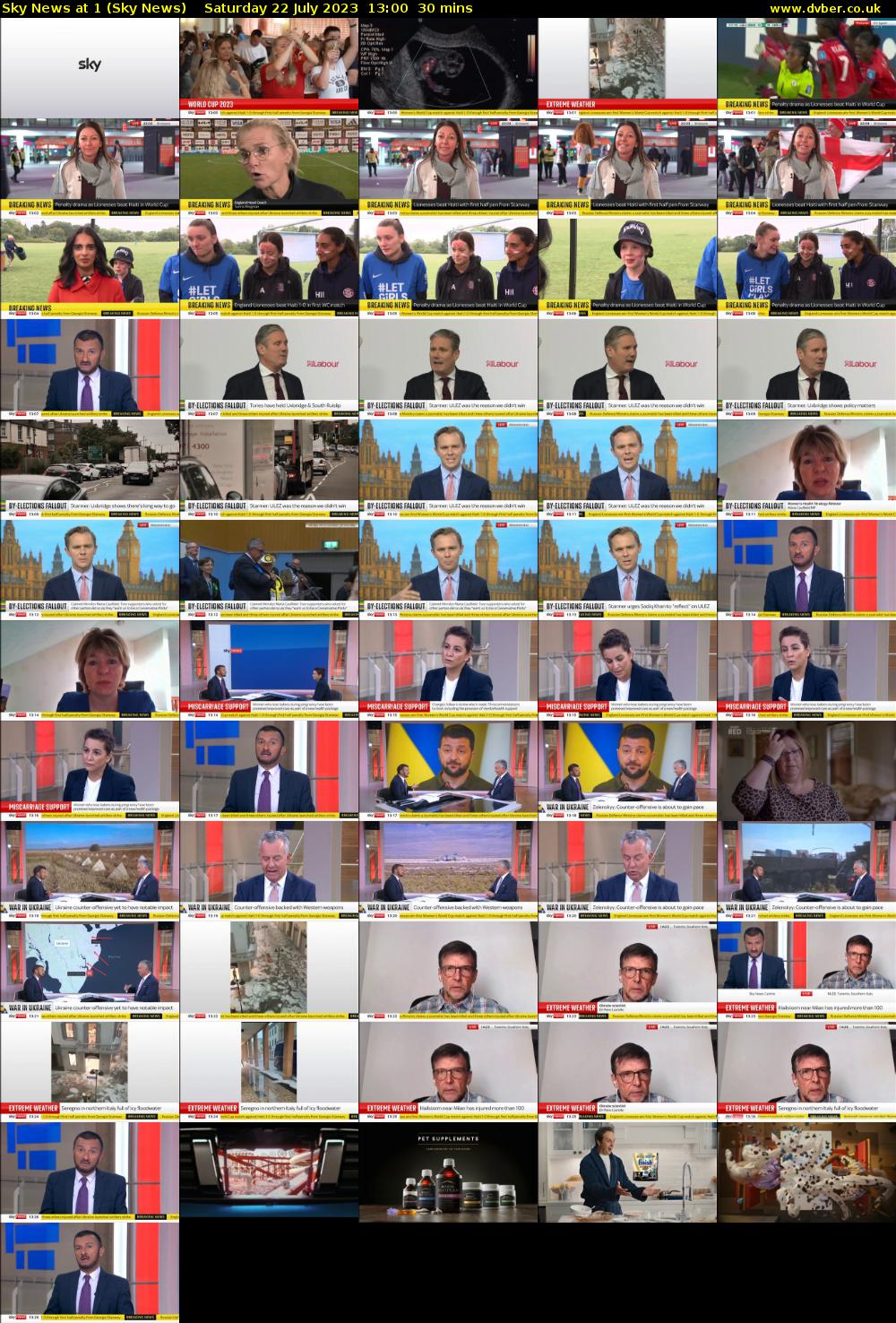 Sky News at 1 (Sky News) Saturday 22 July 2023 13:00 - 13:30
