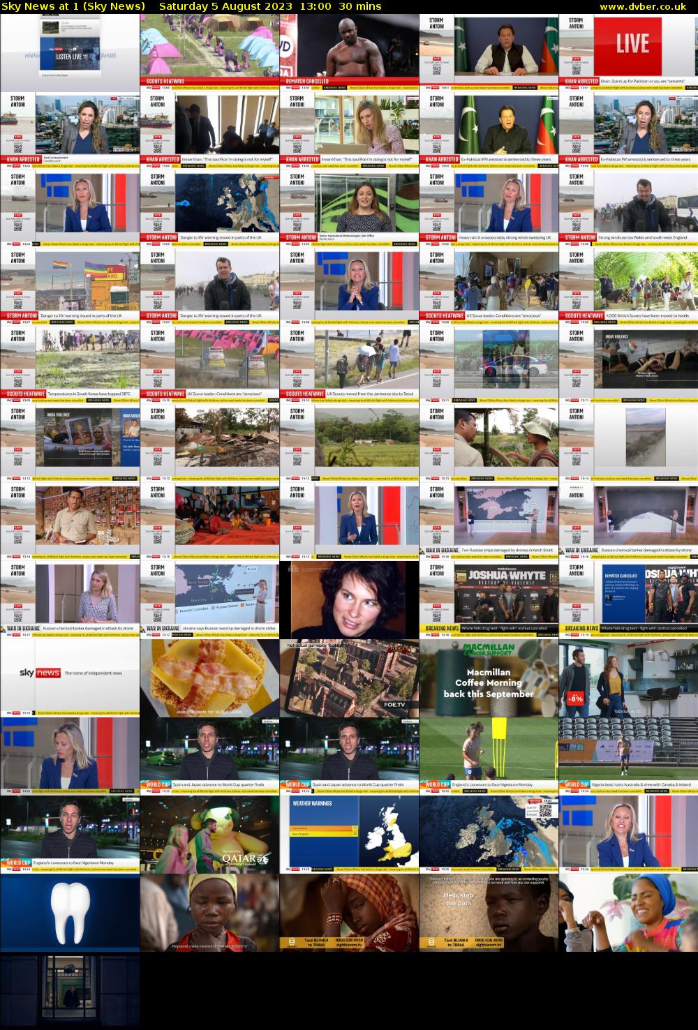Sky News at 1 (Sky News) Saturday 5 August 2023 13:00 - 13:30