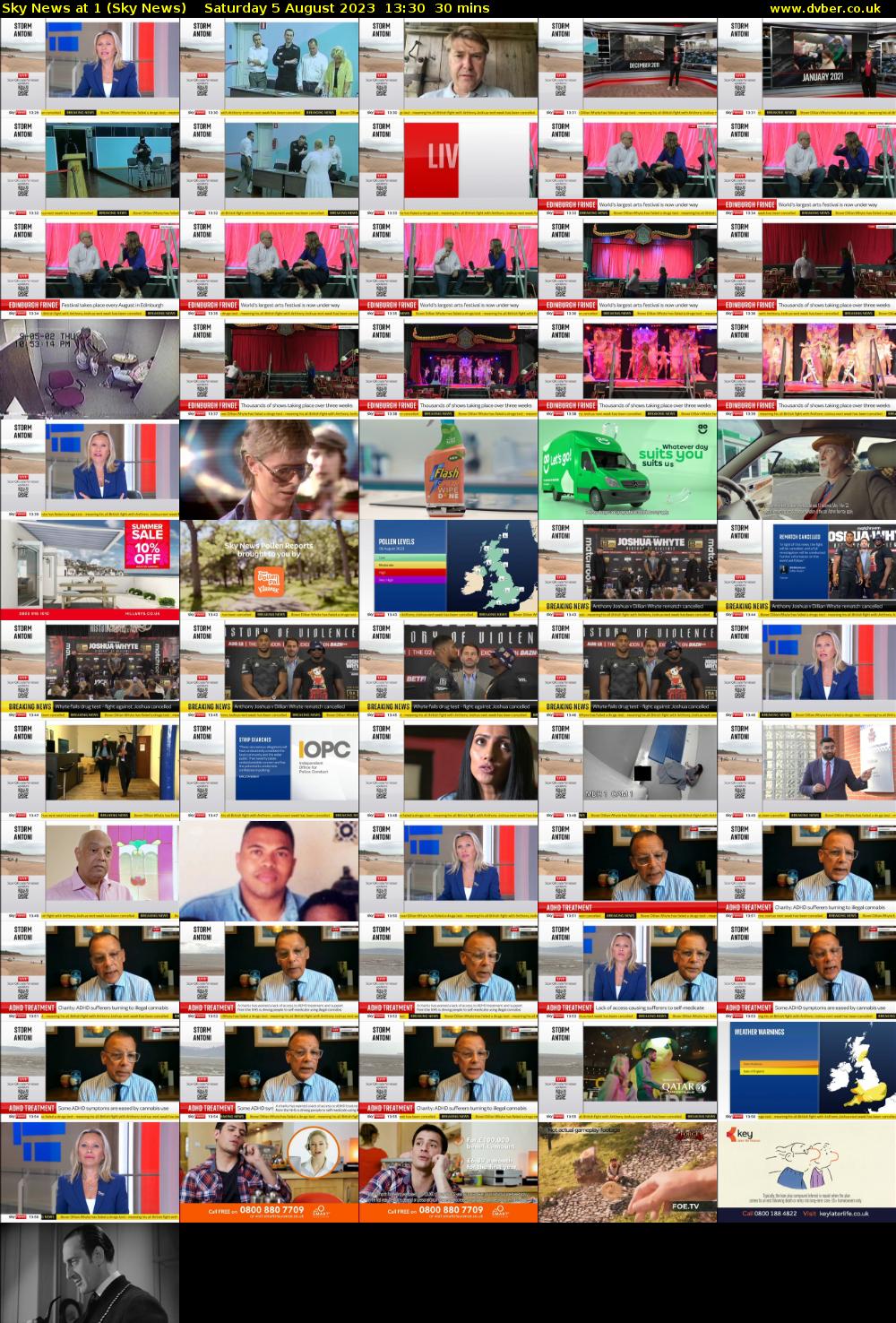 Sky News at 1 (Sky News) Saturday 5 August 2023 13:30 - 14:00
