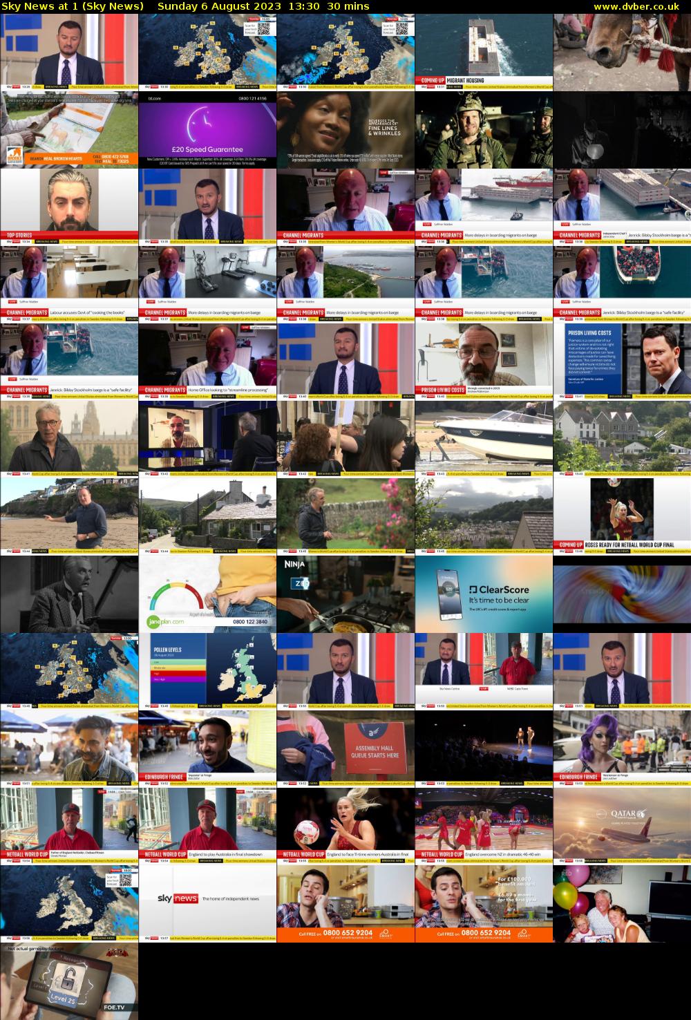 Sky News at 1 (Sky News) Sunday 6 August 2023 13:30 - 14:00