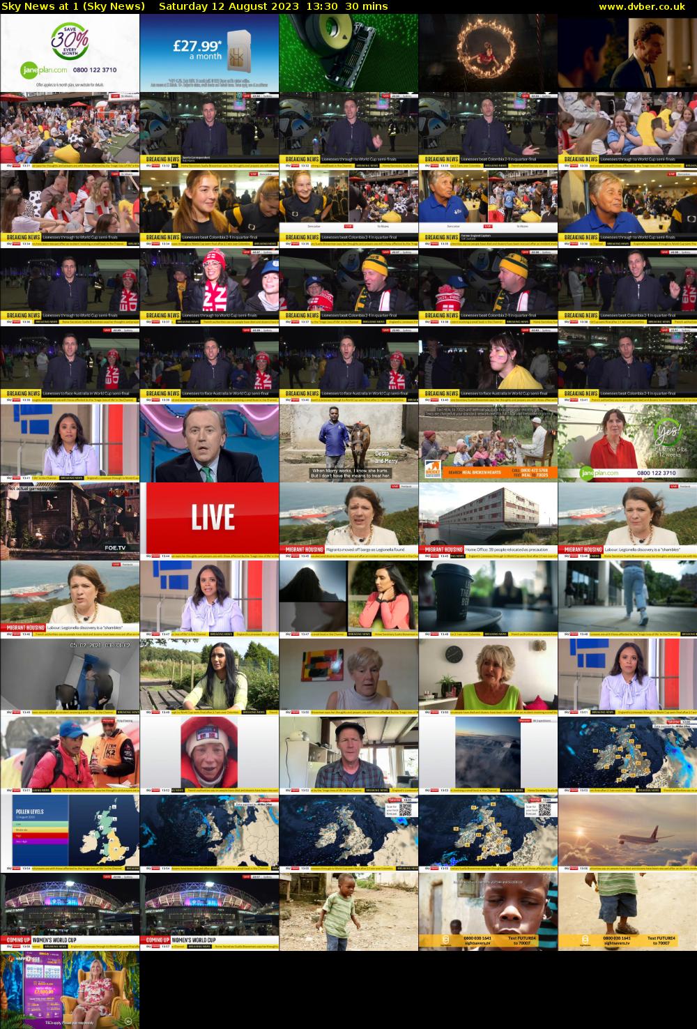 Sky News at 1 (Sky News) Saturday 12 August 2023 13:30 - 14:00