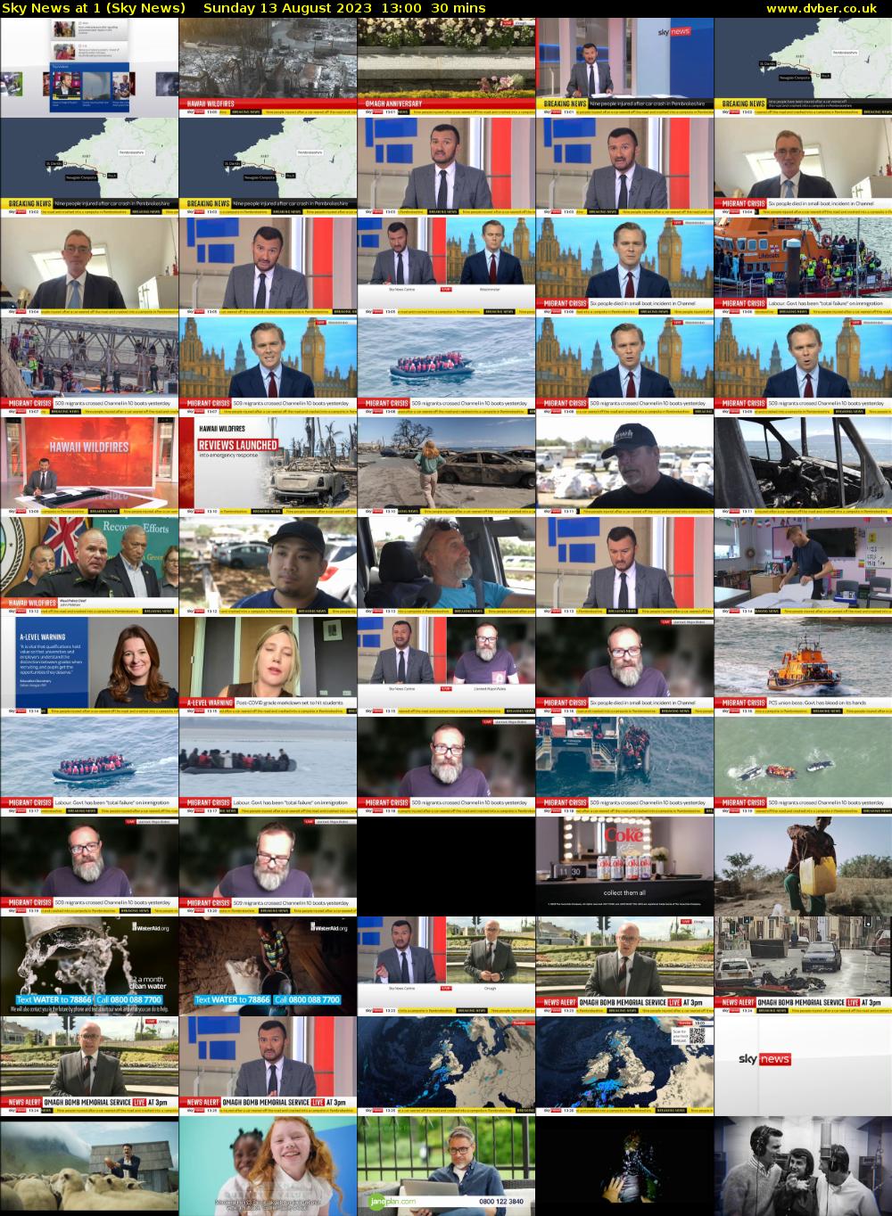 Sky News at 1 (Sky News) Sunday 13 August 2023 13:00 - 13:30