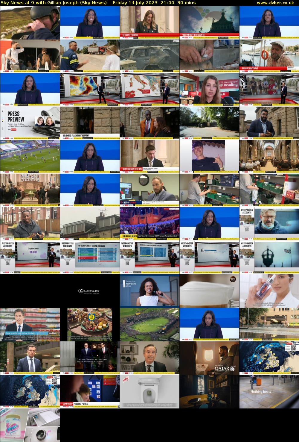 Sky News at 9 with Gillian Joseph (Sky News) Friday 14 July 2023 21:00 - 21:30