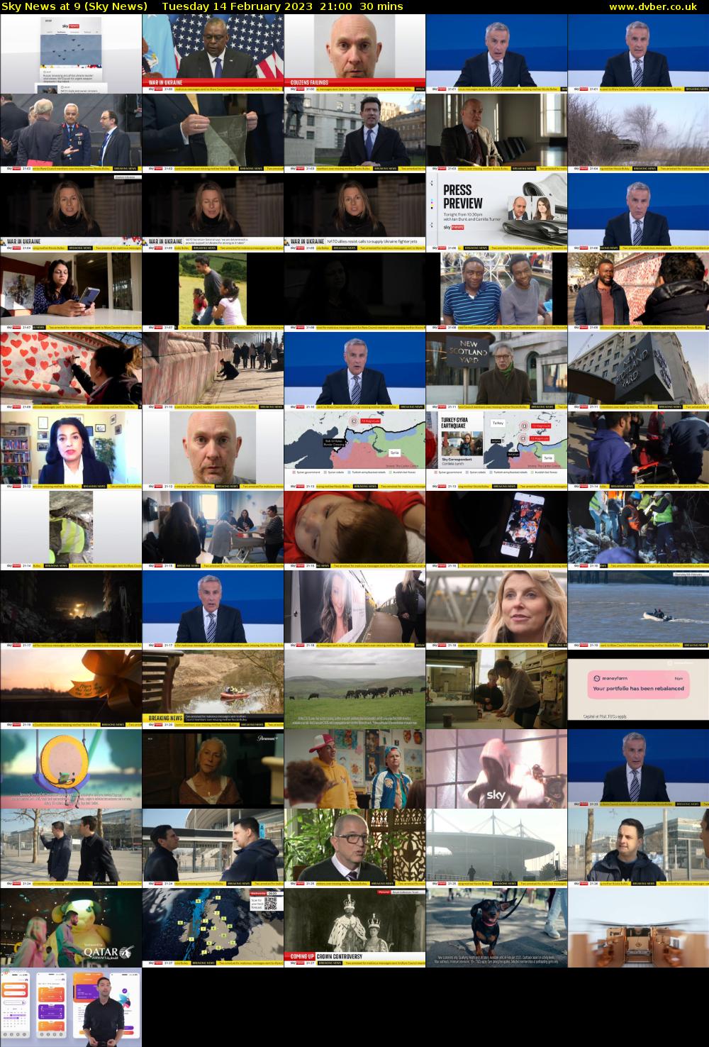 Sky News at 9 (Sky News) Tuesday 14 February 2023 21:00 - 21:30