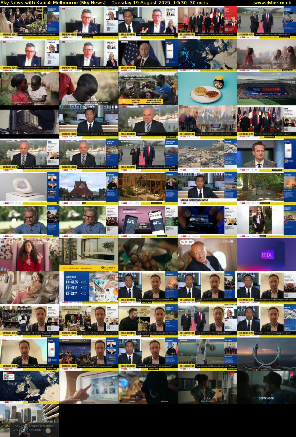 Sky News with Kamali Melbourne (Sky News) Tuesday 19 August 2025 14:30 - 15:00