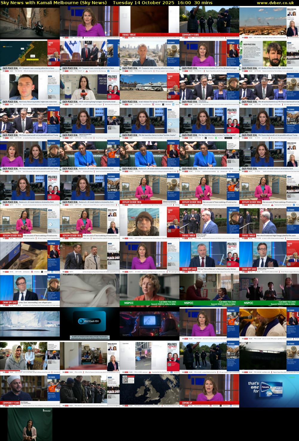 Sky News with Kamali Melbourne (Sky News) Tuesday 14 October 2025 16:00 - 16:30