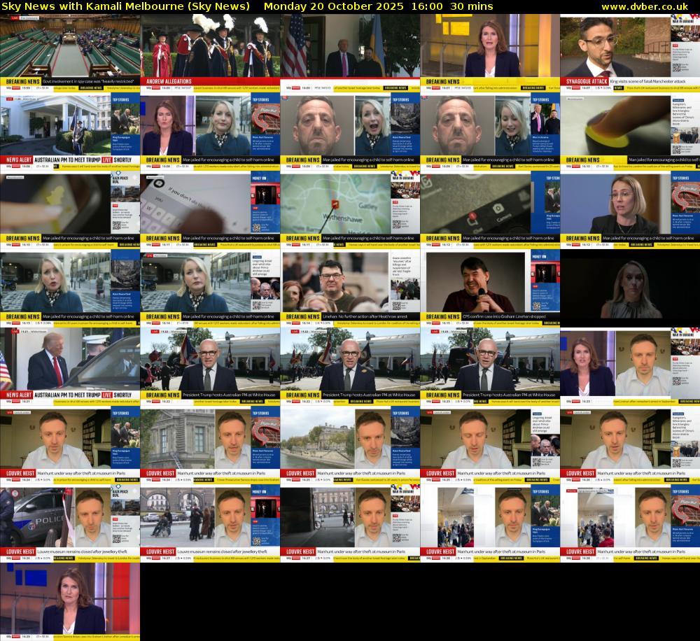 Sky News with Kamali Melbourne (Sky News) Monday 20 October 2025 16:00 - 16:30