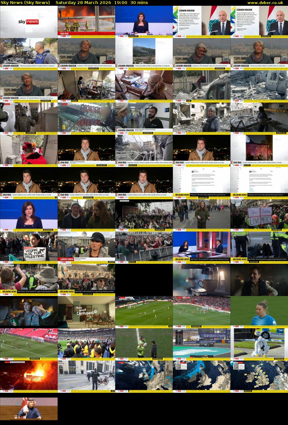 Sky News (Sky News) Saturday 28 March 2026 19:00 - 19:30