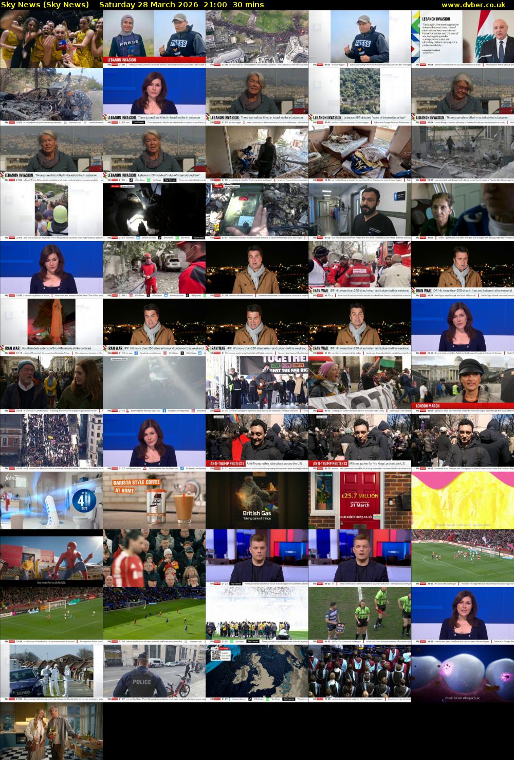 Sky News (Sky News) Saturday 28 March 2026 21:00 - 21:30