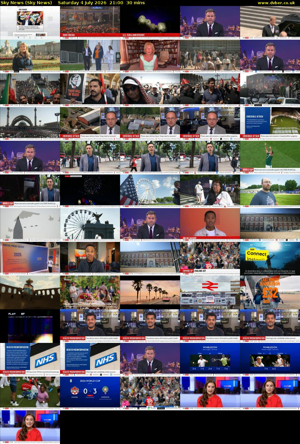 Sky News (Sky News) Saturday 4 July 2026 21:00 - 21:30