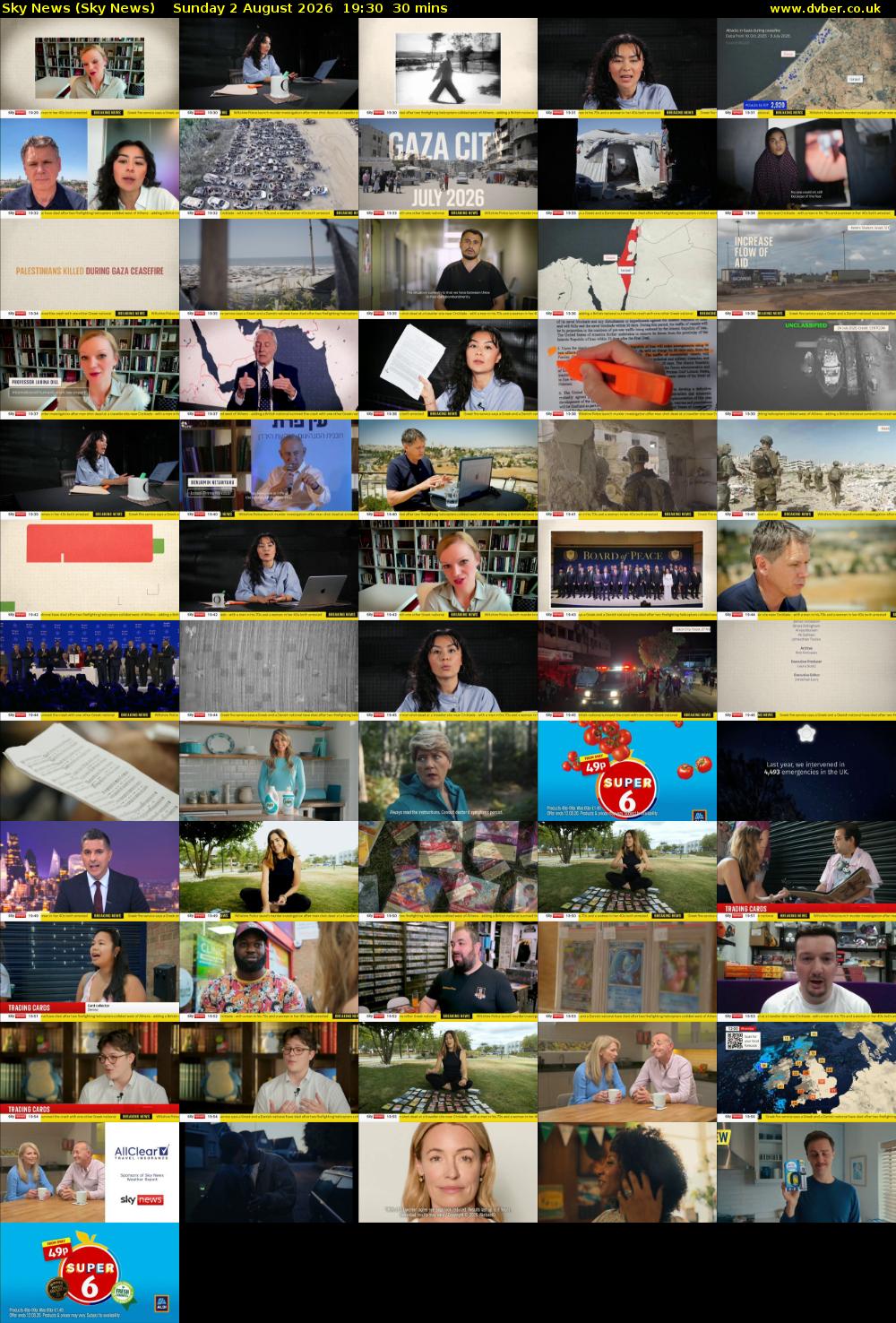 Sky News (Sky News) Sunday 2 August 2026 19:30 - 20:00