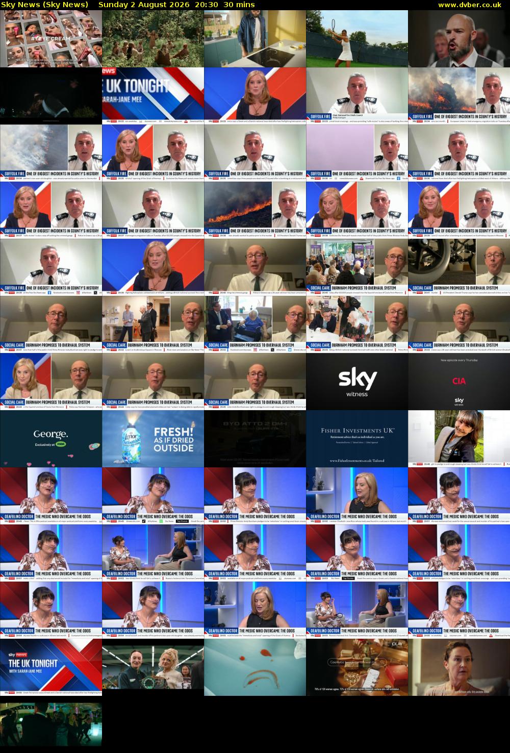Sky News (Sky News) Sunday 2 August 2026 20:30 - 21:00