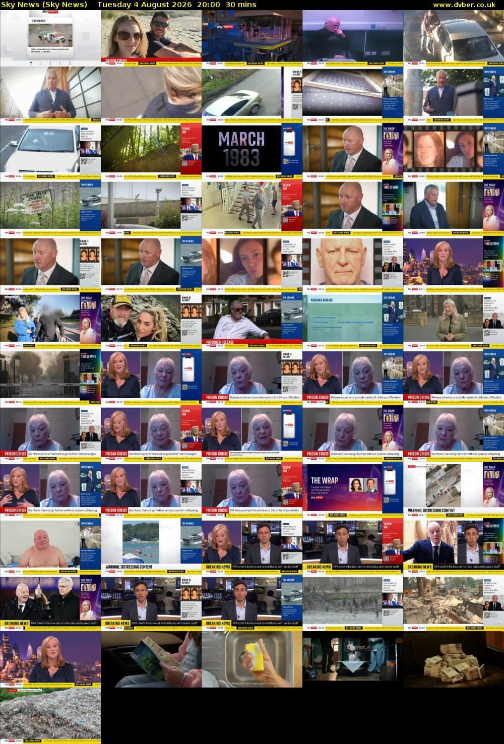 Sky News (Sky News) Tuesday 4 August 2026 20:00 - 20:30