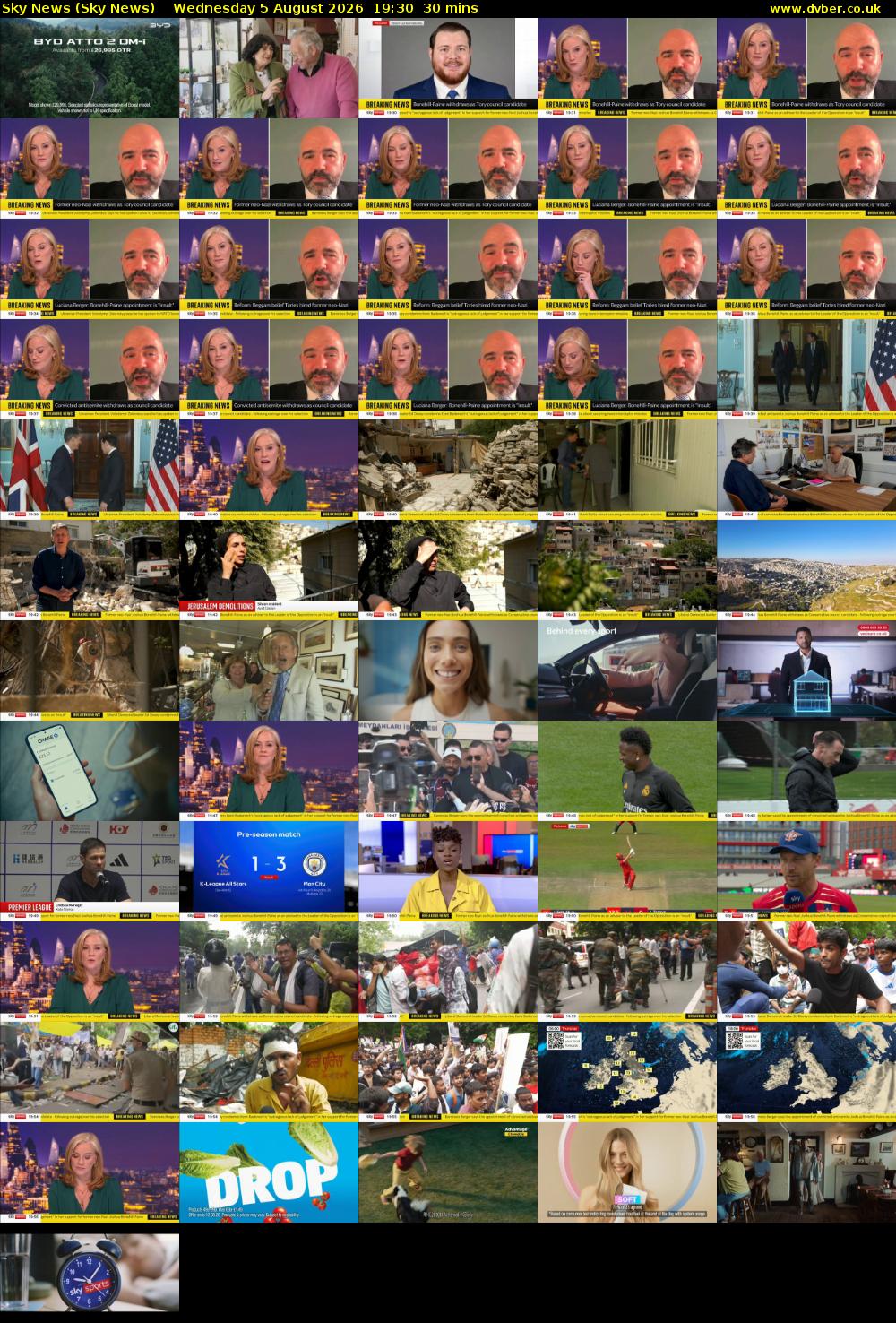 Sky News (Sky News) Wednesday 5 August 2026 19:30 - 20:00