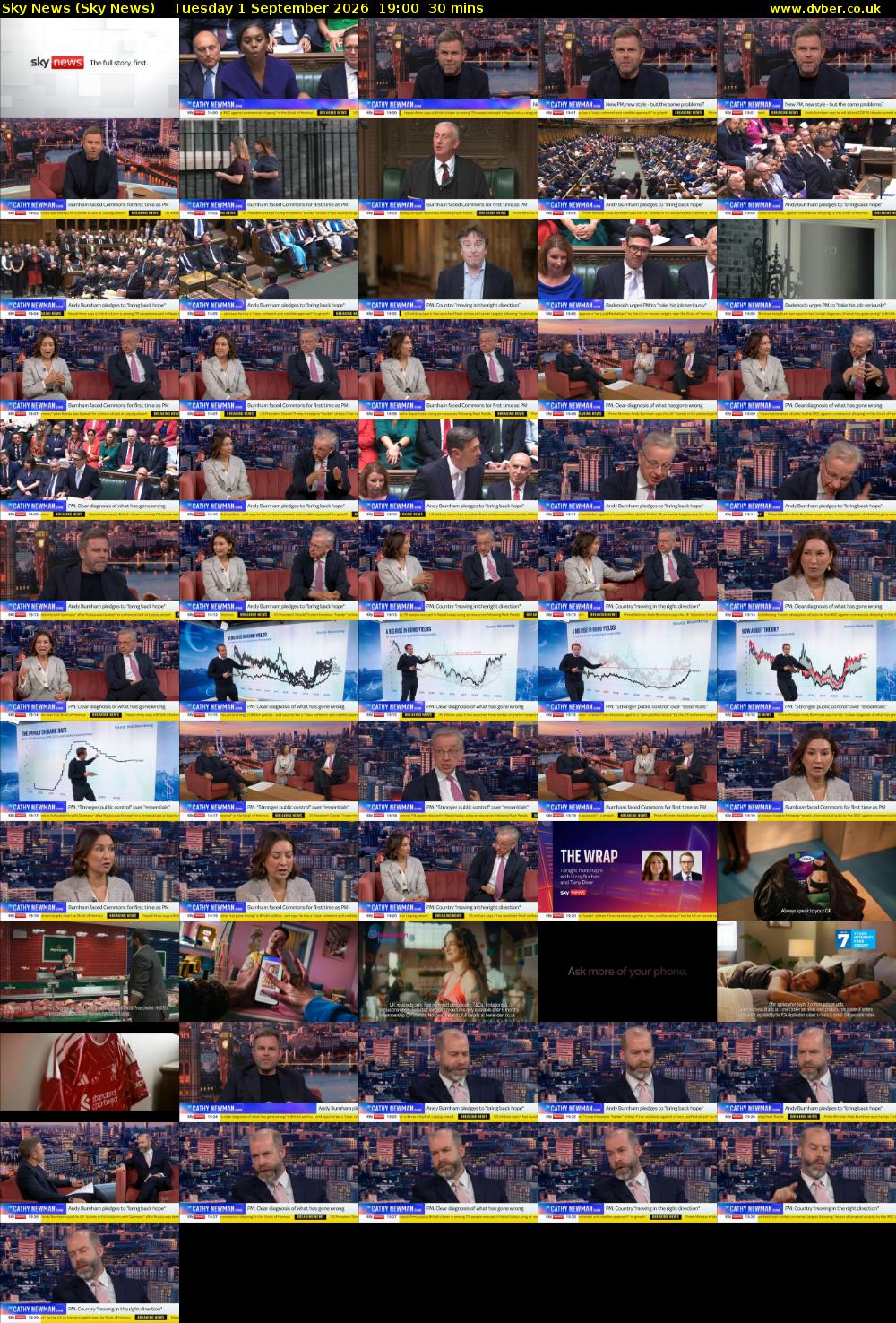 Sky News (Sky News) Tuesday 1 September 2026 19:00 - 19:30