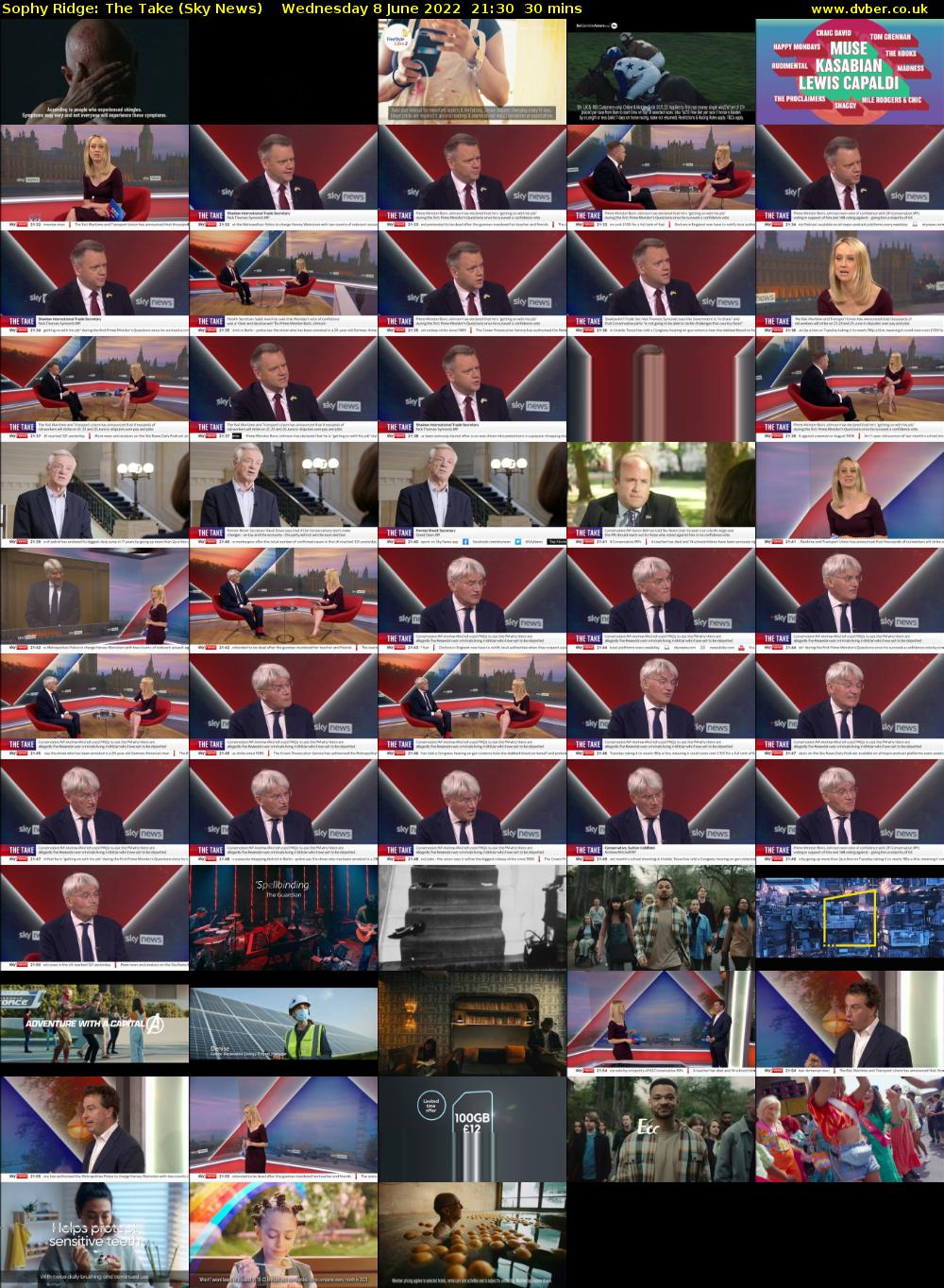 Sophy Ridge: The Take (Sky News) Wednesday 8 June 2022 21:30 - 22:00