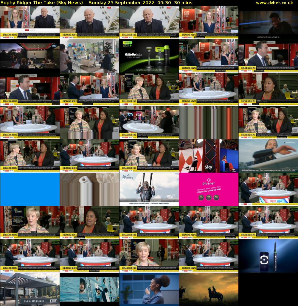 Sophy Ridge: The Take (Sky News) Sunday 25 September 2022 09:30 - 10:00
