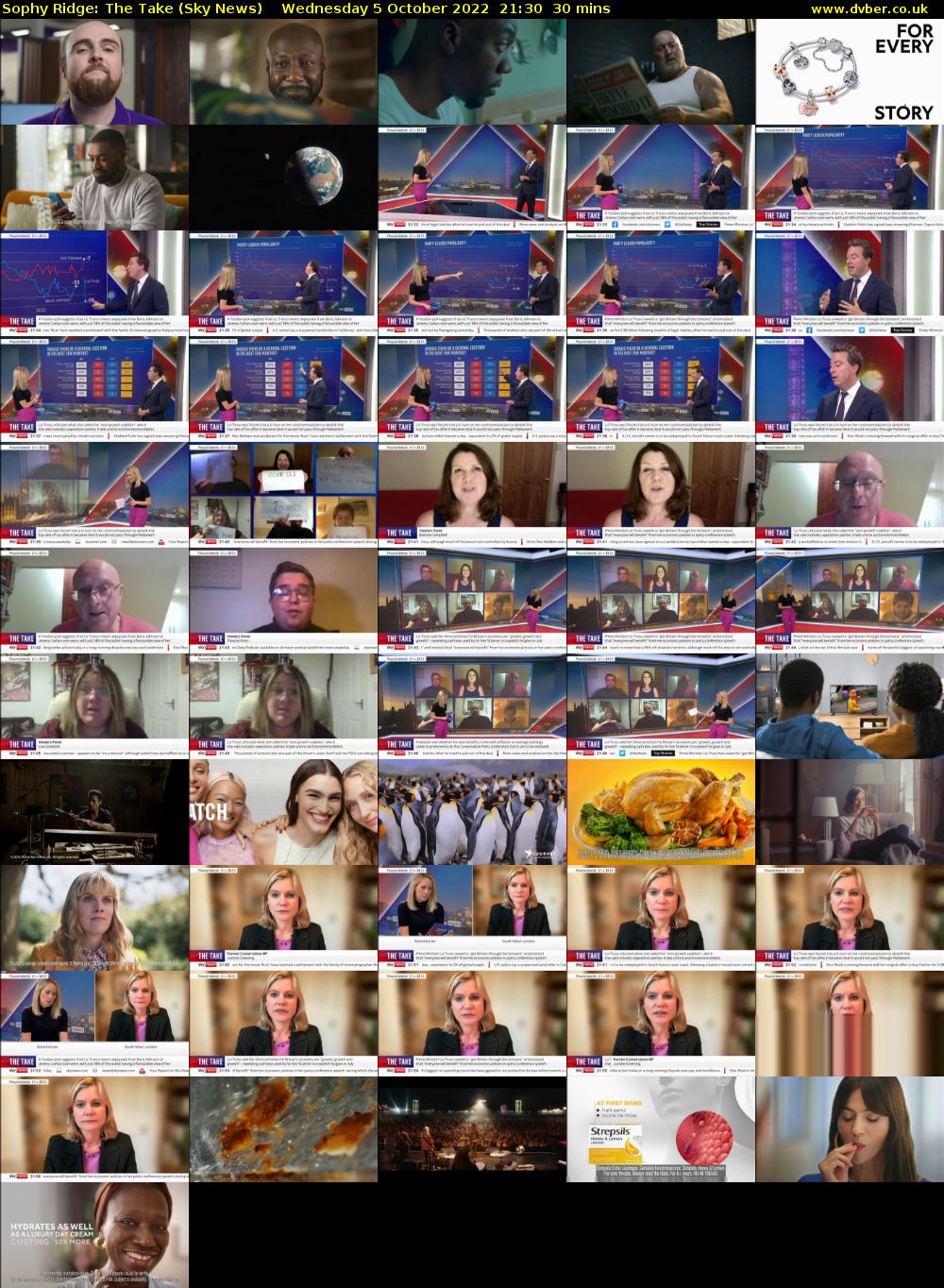 Sophy Ridge: The Take (Sky News) Wednesday 5 October 2022 21:30 - 22:00