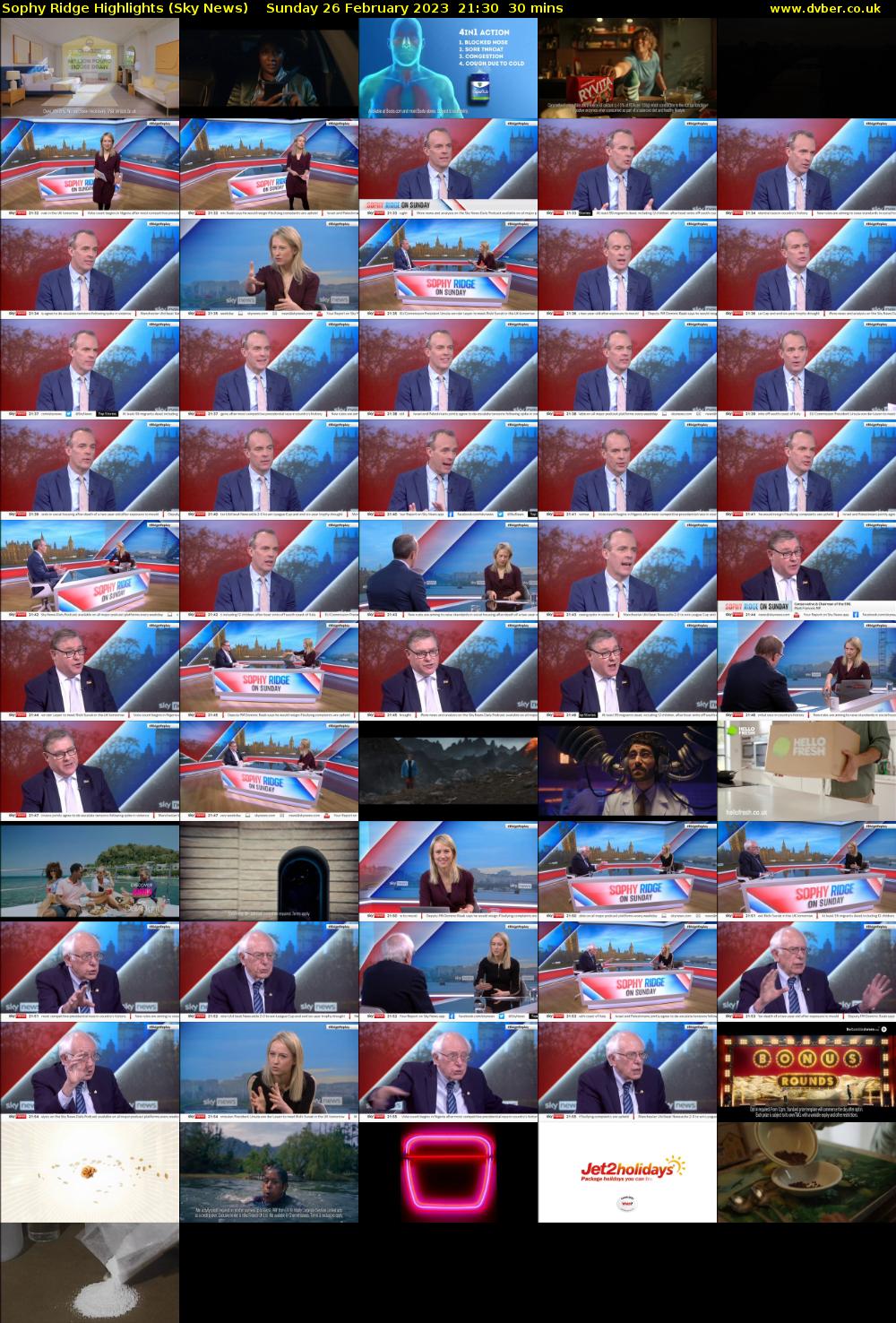 Sophy Ridge Highlights (Sky News) Sunday 26 February 2023 21:30 - 22:00