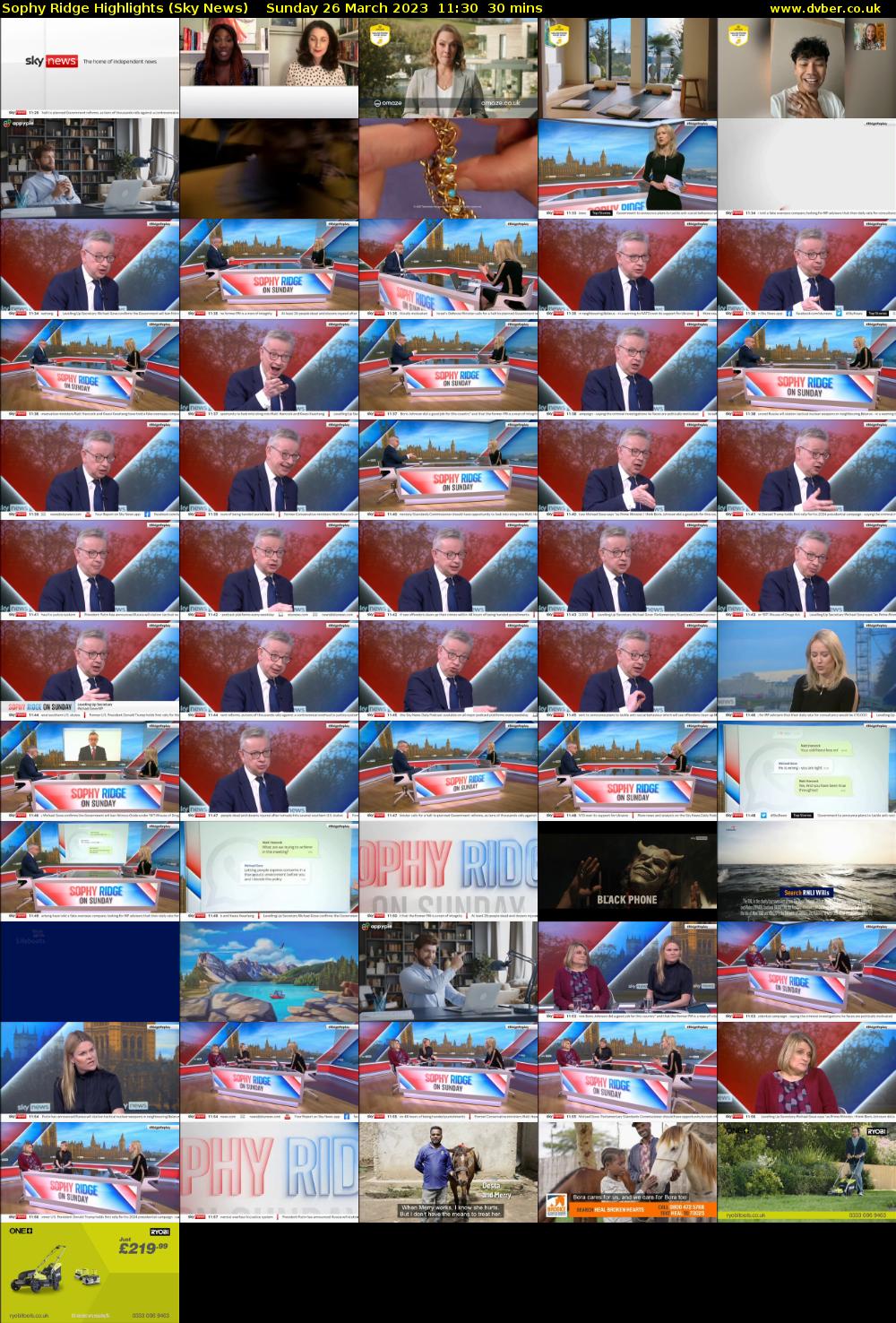 Sophy Ridge Highlights (Sky News) Sunday 26 March 2023 11:30 - 12:00