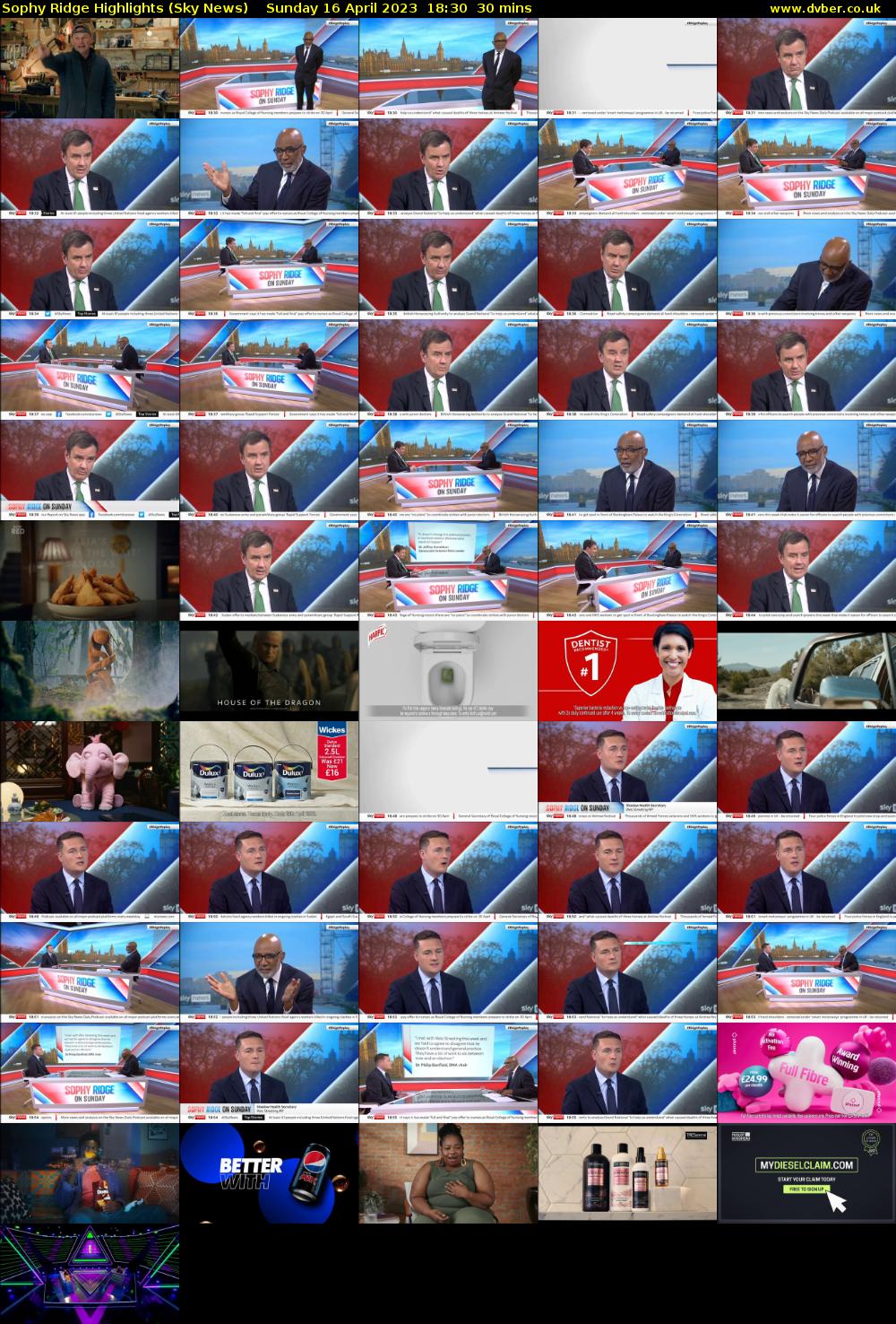 Sophy Ridge Highlights (Sky News) Sunday 16 April 2023 18:30 - 19:00