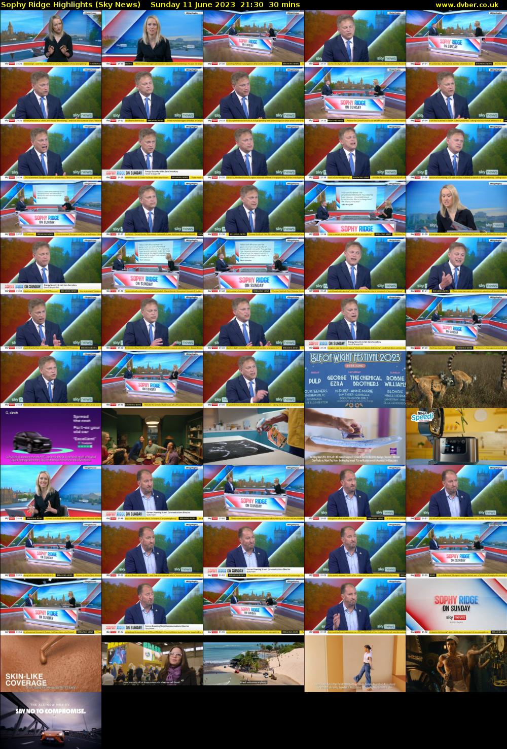 Sophy Ridge Highlights (Sky News) Sunday 11 June 2023 21:30 - 22:00