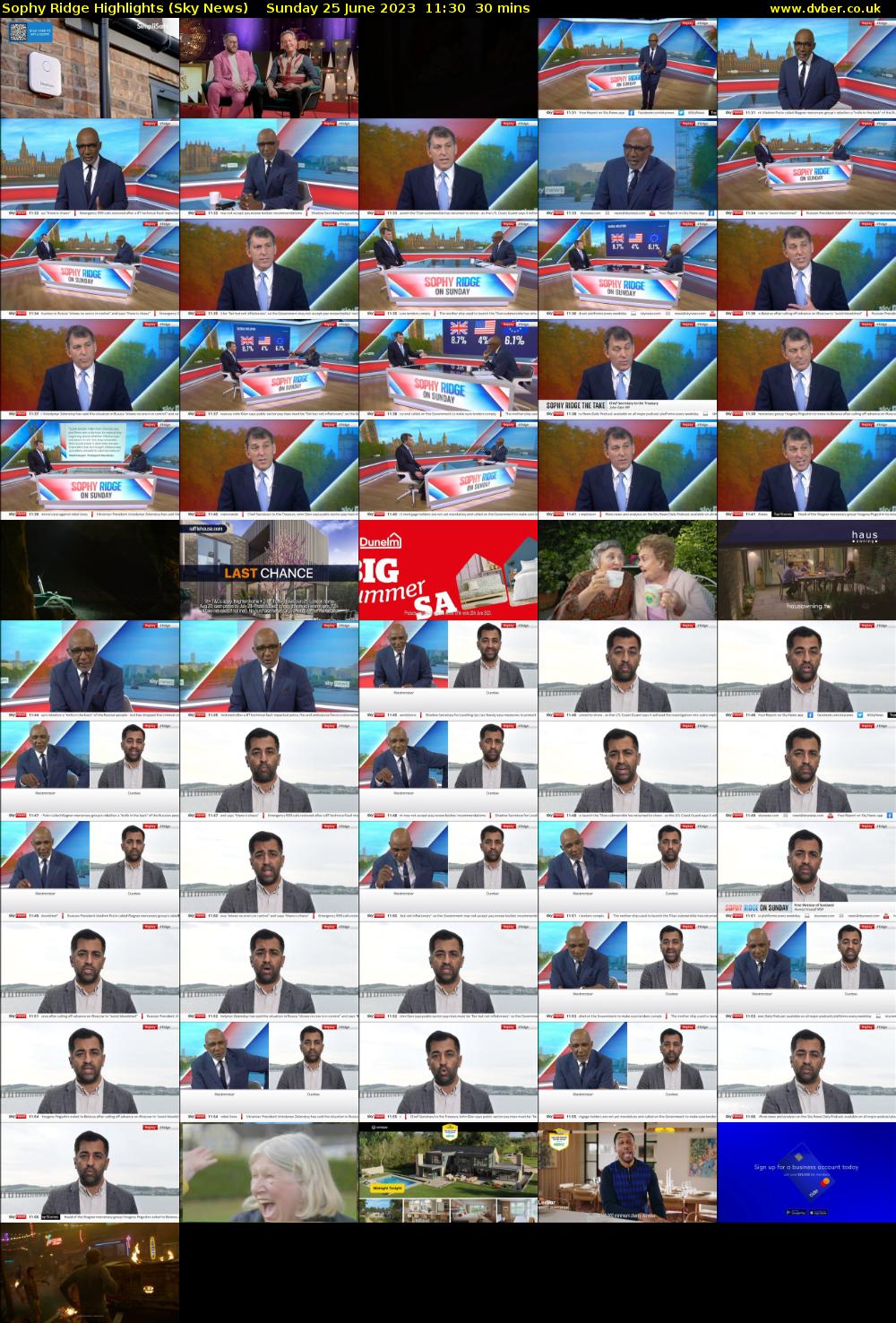 Sophy Ridge Highlights (Sky News) Sunday 25 June 2023 11:30 - 12:00