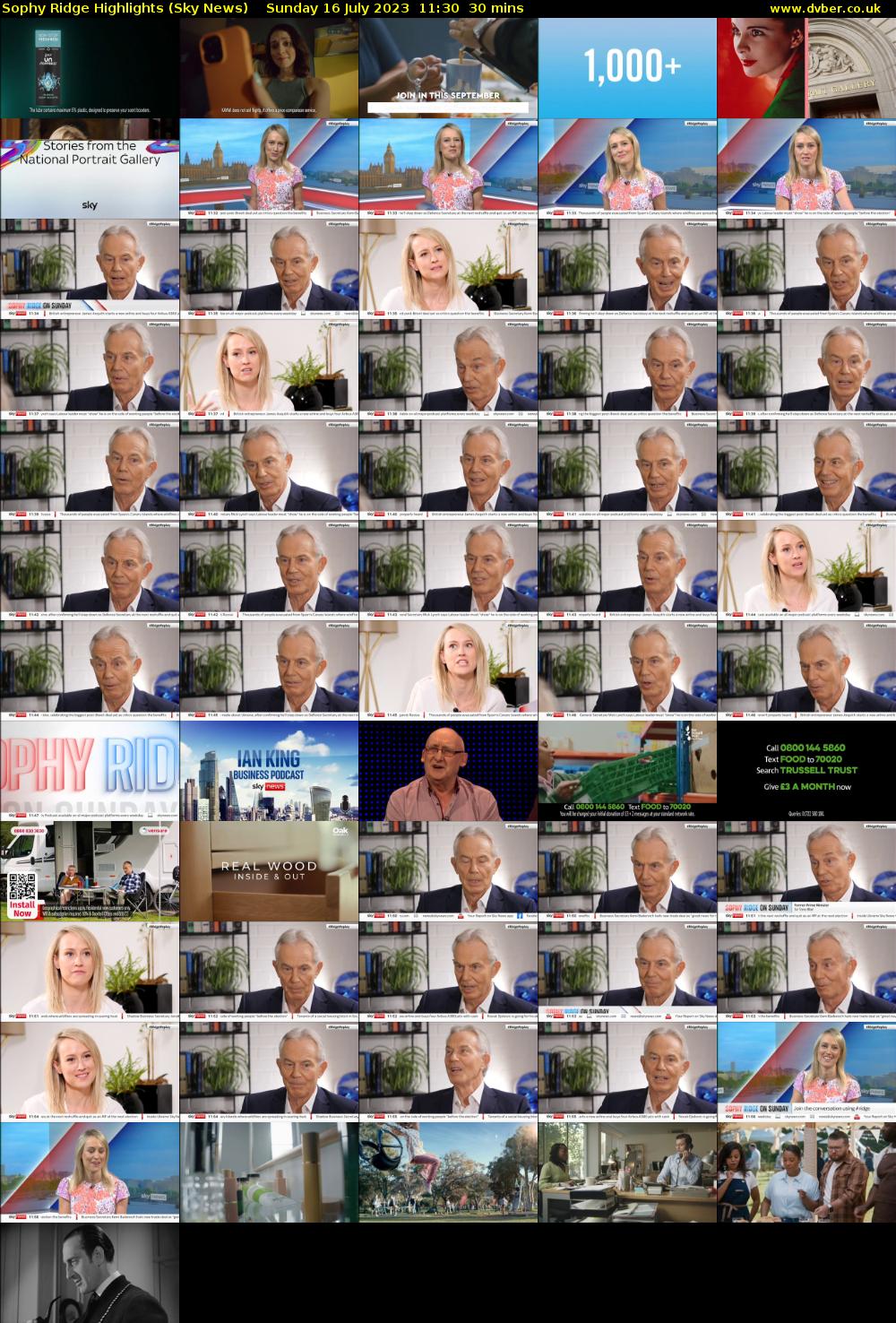 Sophy Ridge Highlights (Sky News) Sunday 16 July 2023 11:30 - 12:00