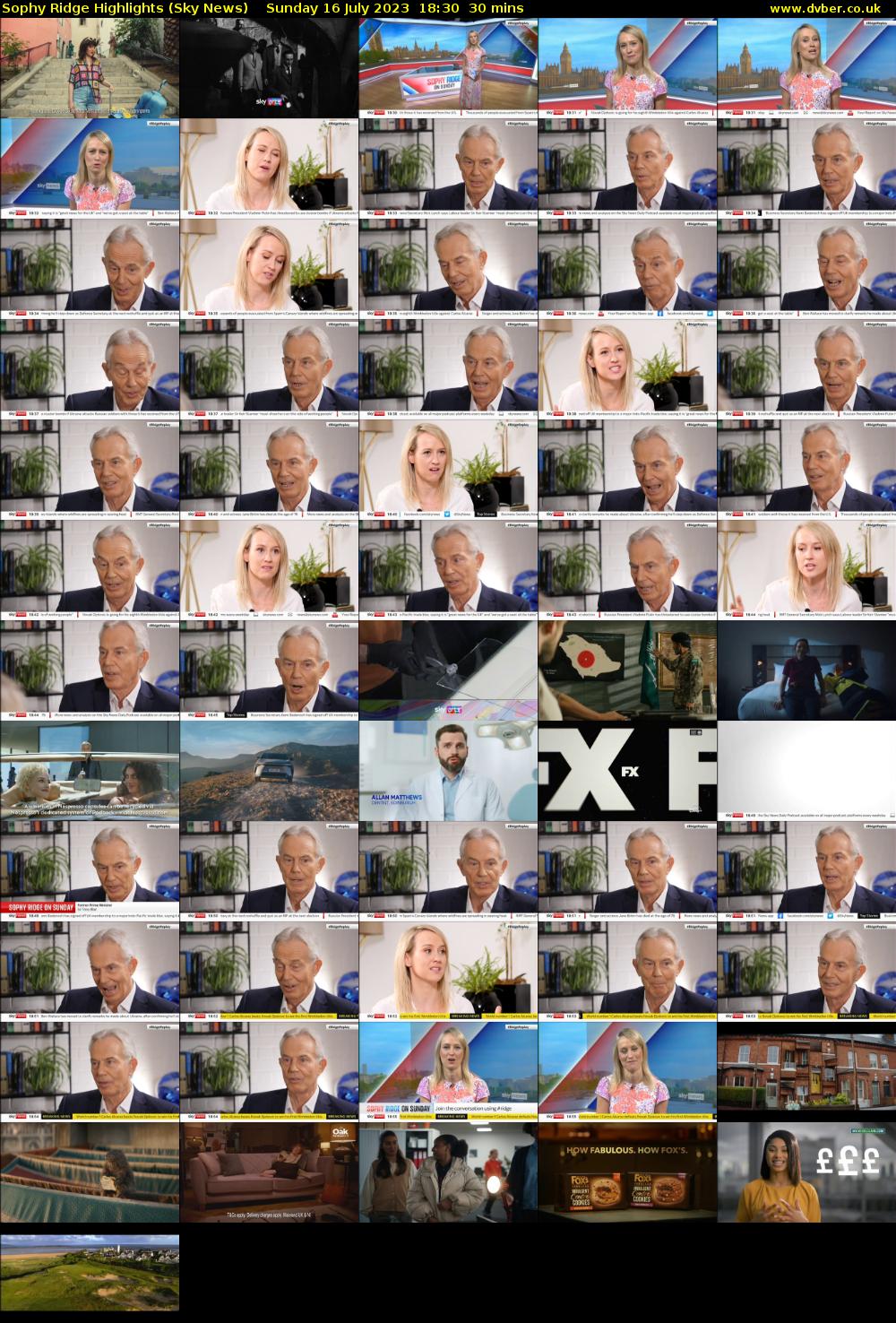 Sophy Ridge Highlights (Sky News) Sunday 16 July 2023 18:30 - 19:00