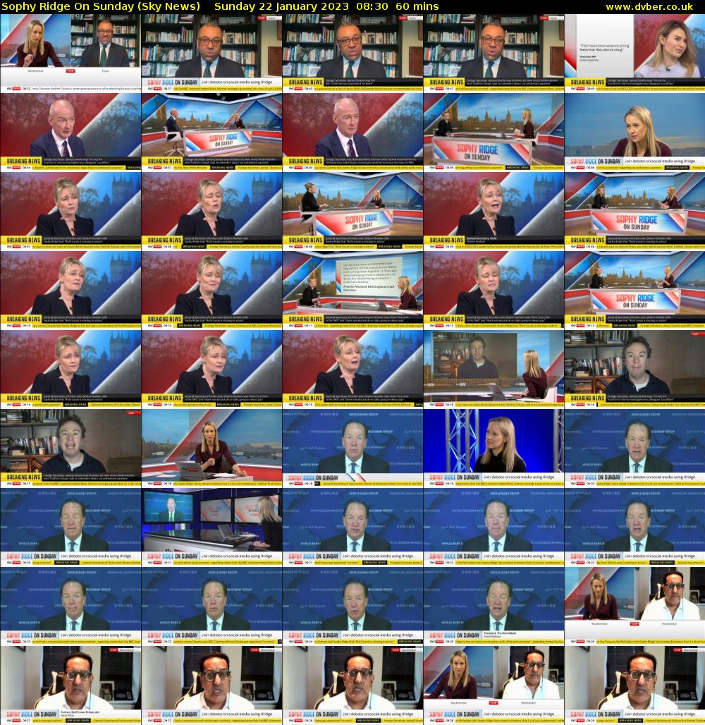 Sophy Ridge On Sunday (Sky News) Sunday 22 January 2023 08:30 - 09:30