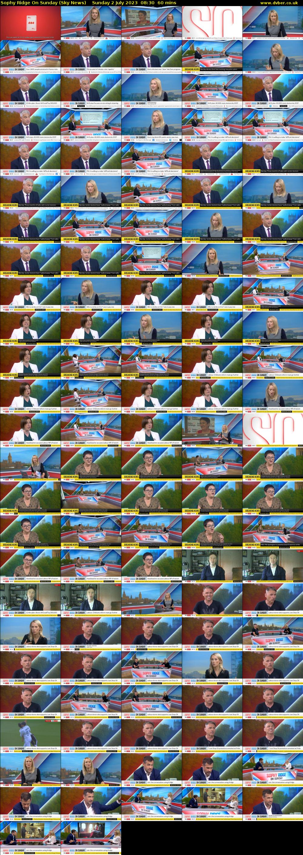 Sophy Ridge On Sunday (Sky News) Sunday 2 July 2023 08:30 - 09:30