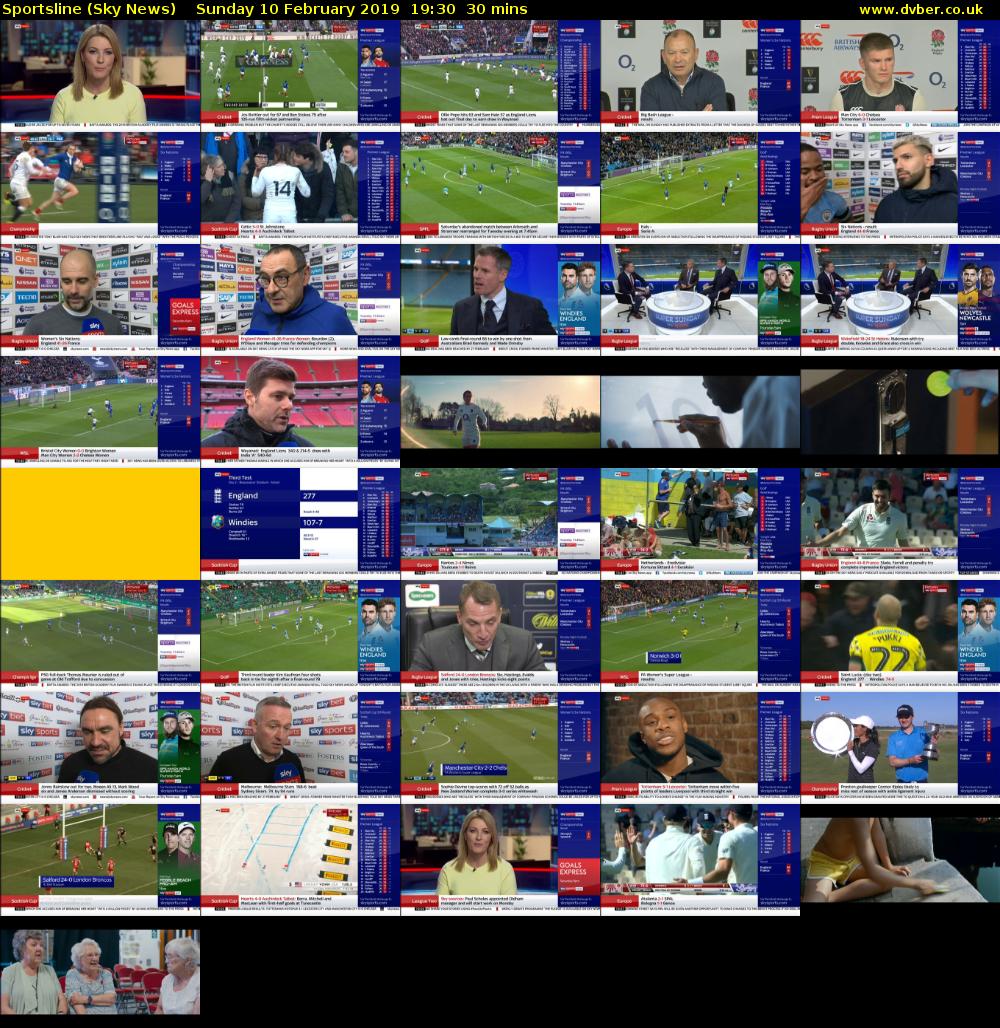 Sportsline (Sky News) Sunday 10 February 2019 19:30 - 20:00