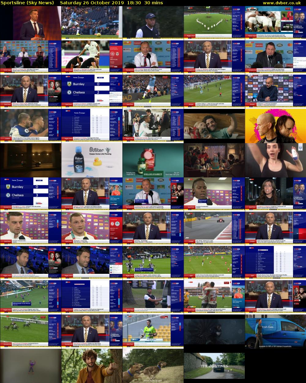 Sportsline (Sky News) Saturday 26 October 2019 18:30 - 19:00