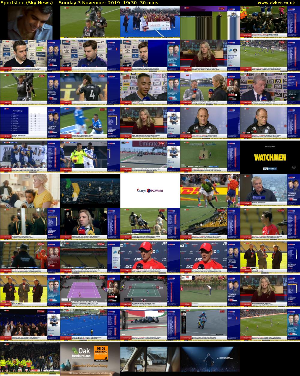Sportsline (Sky News) Sunday 3 November 2019 19:30 - 20:00