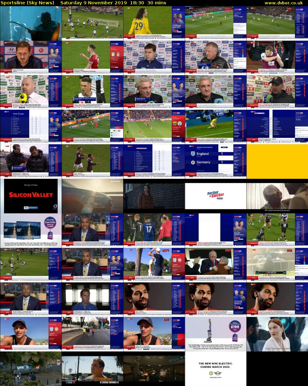 Sportsline (Sky News) Saturday 9 November 2019 18:30 - 19:00