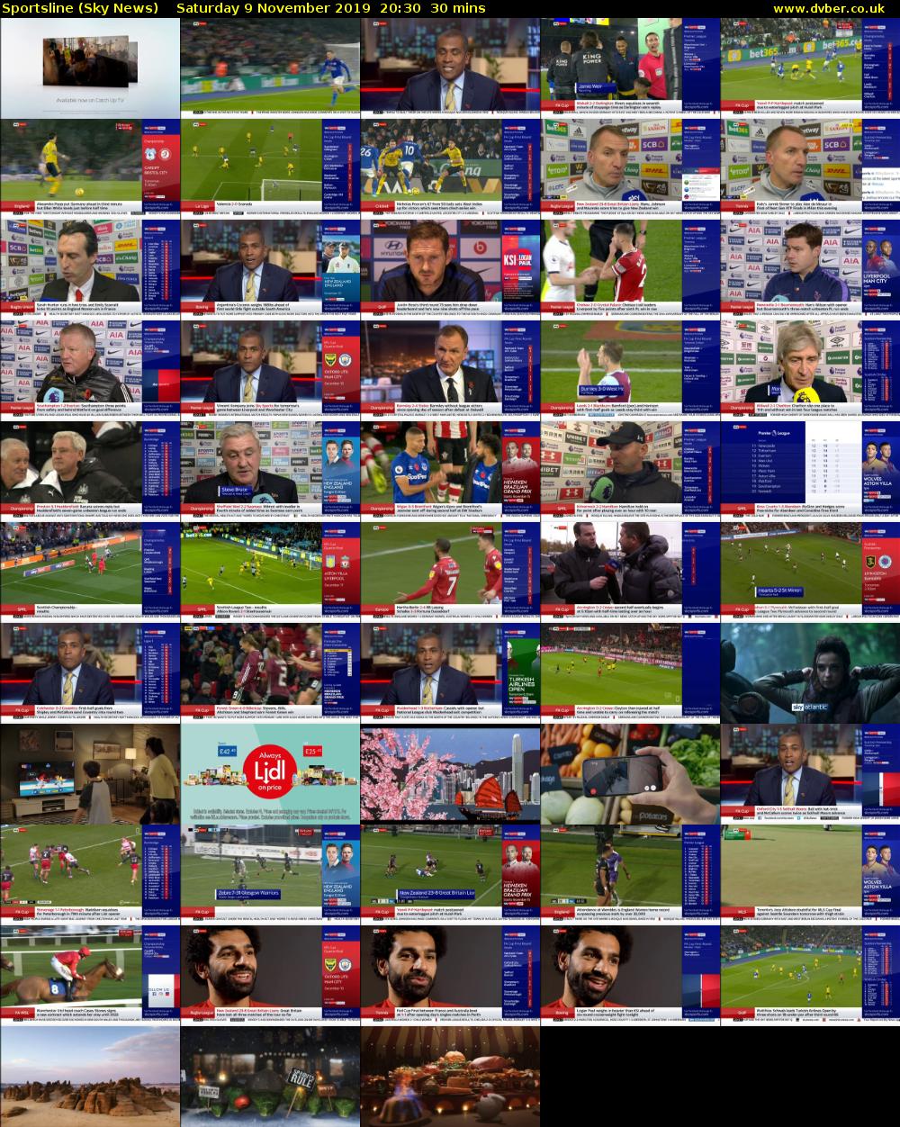 Sportsline (Sky News) Saturday 9 November 2019 20:30 - 21:00