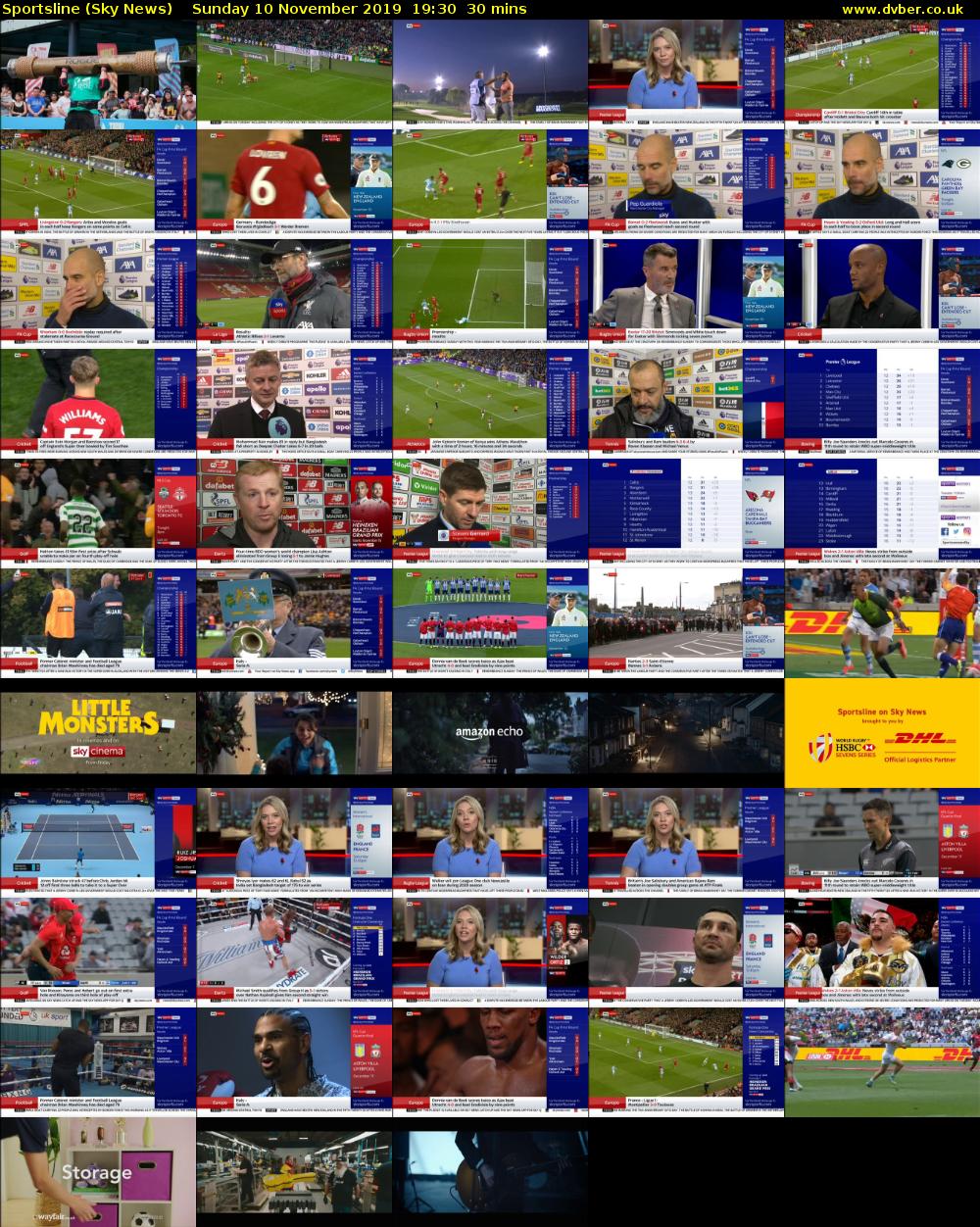 Sportsline (Sky News) Sunday 10 November 2019 19:30 - 20:00