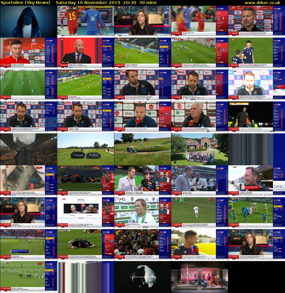 Sportsline (Sky News) Saturday 16 November 2019 20:30 - 21:00