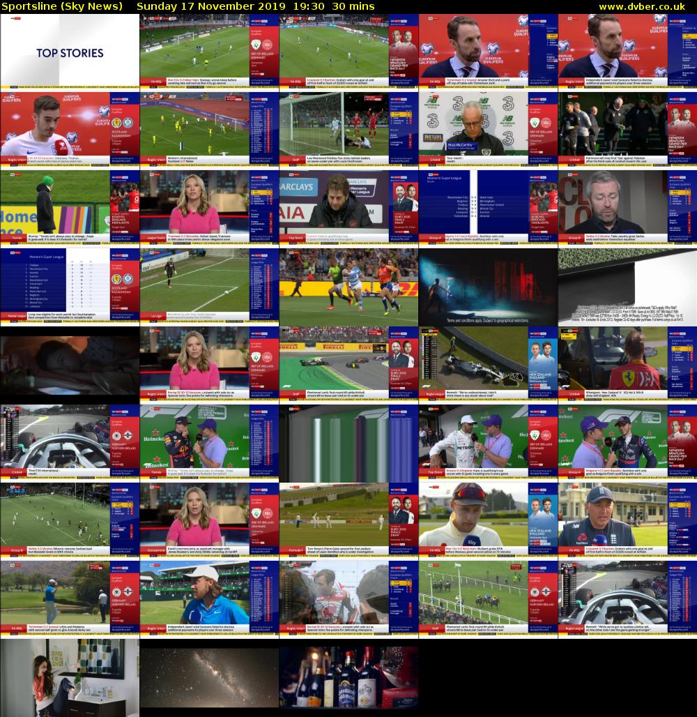 Sportsline (Sky News) Sunday 17 November 2019 19:30 - 20:00