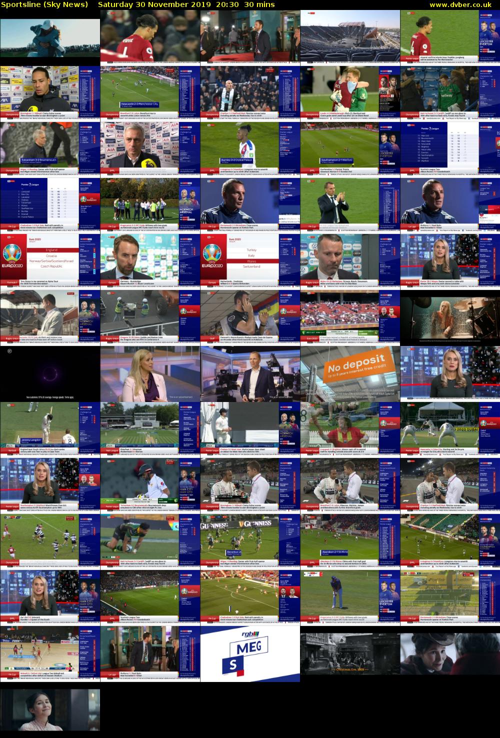 Sportsline (Sky News) Saturday 30 November 2019 20:30 - 21:00