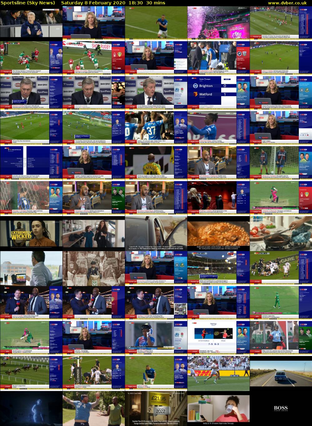 Sportsline (Sky News) Saturday 8 February 2020 18:30 - 19:00